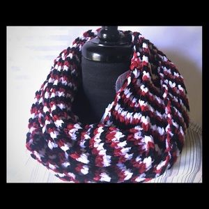 Heart Throb Red Chenille Knit Infinity Loop Scarf
